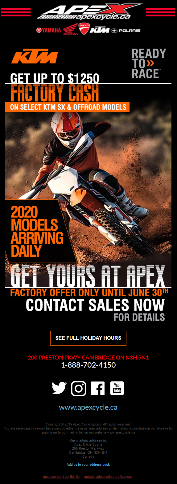 KTM Factory Cash 2019